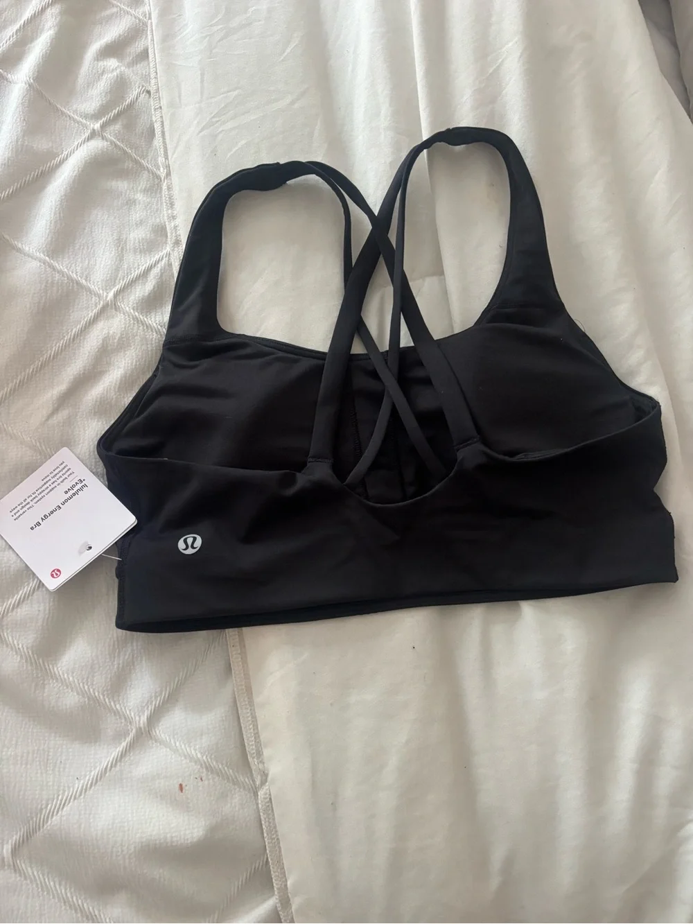 Lululemon brand new Black Crisscross Sports Bra -